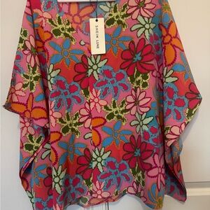 SHEIN Vibrant Multicolor Floral Blouse